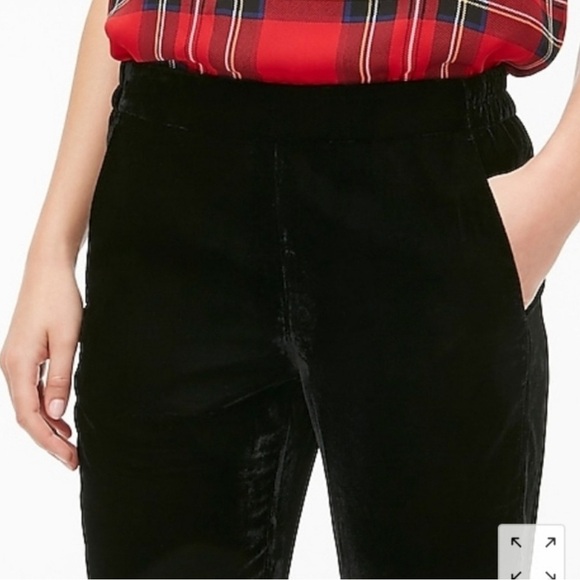NEW JCrew Drapey Velvet Jamie Pant Black size 8 - Picture 4 of 14